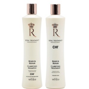 CHI Royal Treatment Bond & Repair Clarifying Shampoo & Clarifying Treatment (12 oz DUO SET KIT) - Removes Hair Mineral, Metal Deposits & Buildup - 1 of 4