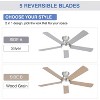 HUMHOLD 52 InchCeiling Fan with Light Remote, Smart LED Ceiling Fans with Voice/App Control, Modern Low Profile Dimmable Light Ceiling Fan - 4 of 4