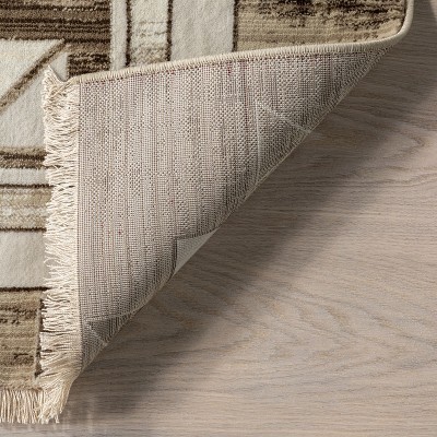 Agave 8' x 10' Red Geometric Synthetic Area Rug