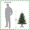 4 ft Christmas Tree w/Lights, Prelit Artificial Small Christmas Tree w/ 265 Realistic Fir Branch Tips 150 LED Lights, Easy Assembly Hinged Xmas Tree - 3 of 4