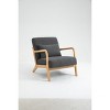 Gulches Mid Century Modern Upholstered Accent Chair - Wood Frame Reading Armchair with Waist Cushion, High-Density Sponge, 250lbs Capacity - 2 of 4