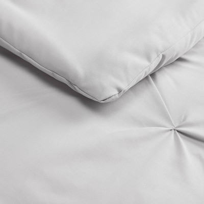 Full Gray Microfiber Bed in a Bag Set