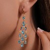 Vuskdtei18K Gold Plated Flower Dangle Earrings for Women, Hypoallergenic Cubic Zirconia Earrings, Elegant Chandelier Drop Earrings - 3 of 4