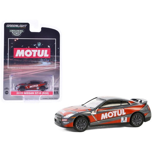 2015 Nissan GT-R (R35) #2 "MOTUL" Gray with Red Graphics "Hobby Exclusive" Series 1/64 Diecast Model Car by Greenlight - image 1 of 3