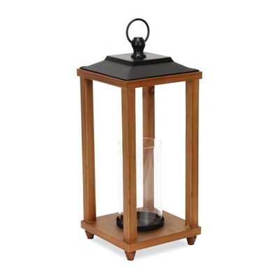 Cheung's Vivora Wood & Metal Open Side Lantern - Small