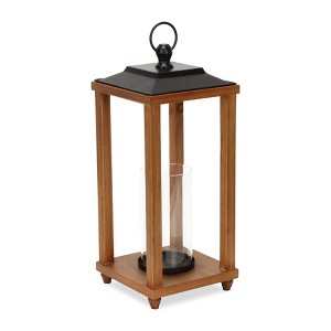 Cheung's Vivora Wood & Metal Open Side Lantern - Small - 1 of 4