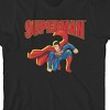 Superman Landing Crew Neck Short Sleeve Black T-shirt Toddler Boy to Youth Boy - image 2 of 3