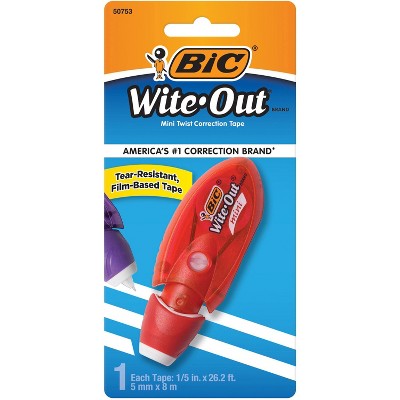 Bic Wite Out Correction Tape Micro Dispenser 1/5x26.2' WOMTP11