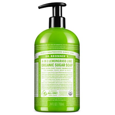 Dr. Bronner's Organic Sugar Soap - Lemongrass Lime - 24 fl oz