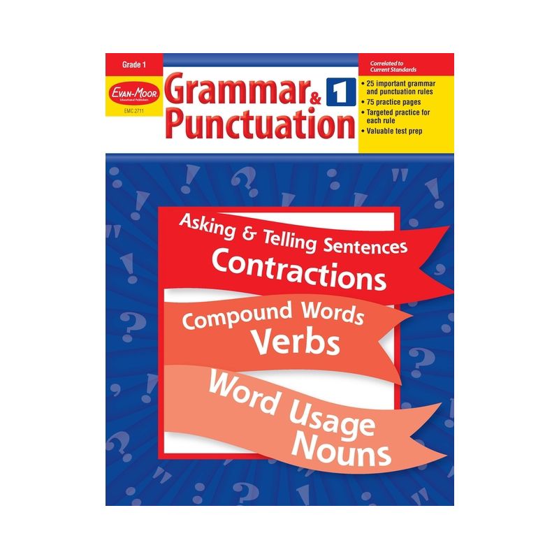 Grammar & Punctuation, Grade 1 Teacher Resource - by  Evan-Moor Educational Publishers (Paperback), 1 of 2