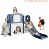 Ages 1-3 8-in-1 Toddler Slide and Climber Set for Indoor & Outdoor Play, Features Basketball Hoop, Telescope, Drawing Board & Storage - 2 of 4
