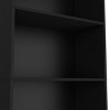 SEVOBAL Utility Storage Cabinets Modern 4 Tier Bookcase with Spacious Shelving and Lower Storage for Living Room, Black, 11.7"*24.7"*71.1" - 4 of 4