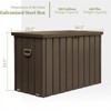 Maggift Deck Boxes Garden Large Patio Storage, for Furniture, Outside Cushions and Garden Tools, Bench, Easy to assemble，Brown, 54.3"*29.2"*33.1" - 3 of 3