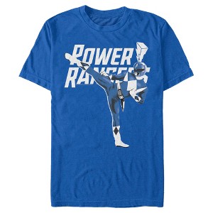 Men's Power Rangers Blue Ranger High Kick T-Shirt - 1 of 4