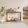 Industrial Console Table, 2 Shelf Entryway Table with Storage, Narrow Sofa Table with V Design, 43" Console Table for Entryway - 4 of 4