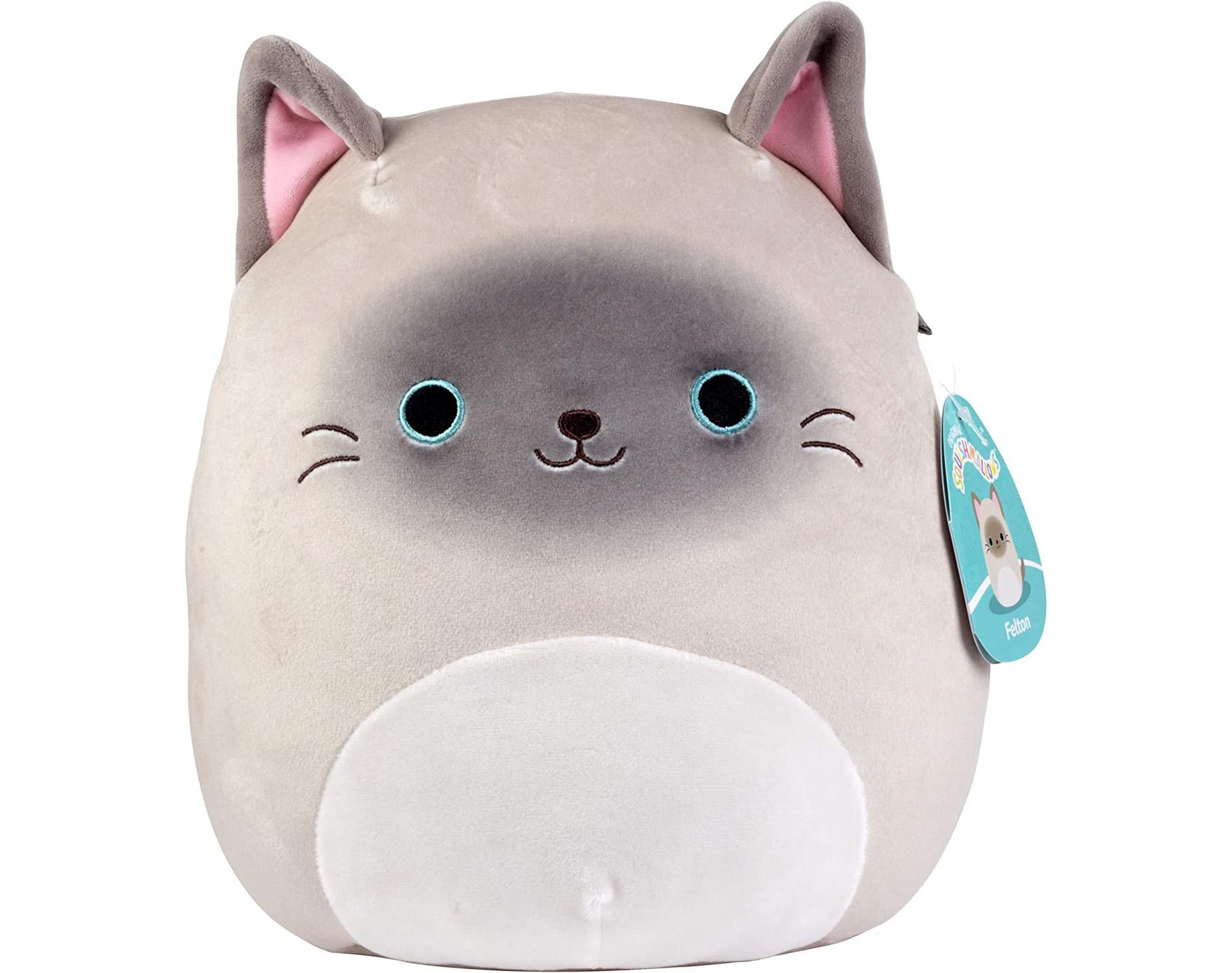 Squishmallows 10-Inch Felton The Siamese Cat- Official Jazwares Plush - Collectible Soft Squishy Kitty Stuffed Animal Toy- Gift for Kids, Girls & Boys
