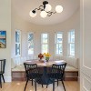PAKOKULA 4-Light Black Sputnik Semi-Flush Mount Ceiling Light with White Globe Glass Shades, Modern Dimmable Fixture for Kitchen Island - 4 of 4
