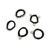 Unique Bargains Elegant Cute Scrunchies Hair Elastic Band Black White 5 Pcs - 4 of 4
