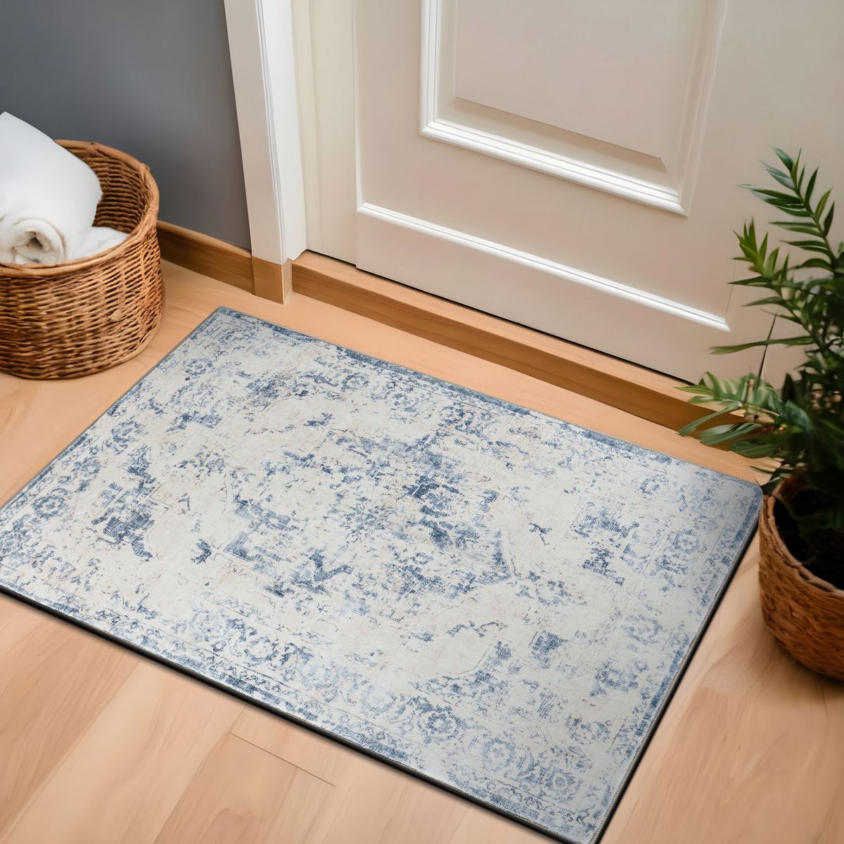 World Rug Gallery Traditional Vintage Distressed Washable Non Slip Area Rug: Stain & Fade-Resistant, Low Pile - thumbnail 6