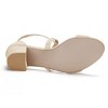 Allegra K Women's Open Toe Crisscross Buckle Ankle Strap Block Heel Sandals - 4 of 4