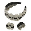 Unique Bargains Women's Elegant Lace Mesh Cross Pattern Hairband Black White 1 Pc - 3 of 3