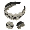 Unique Bargains Women's Elegant Lace Mesh Cross Pattern Hairband Black White 1 Pc - image 3 of 3