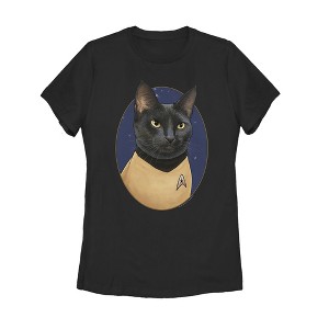 Women's Star Trek Sulu Cat Portrait T-Shirt - 1 of 3