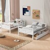Streamdale Twin over Full Bunk Bed with Ladder, Two Storage Drawers, Safety Guardrail, White - 2 of 4