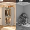 Besiost Corner Closet Organizer with Hanging Rods, Freestanding Closet System - 3 of 4