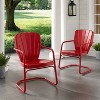 Ridgeland 2pk Outdoor Chairs - Red - Crosley - 2 of 4