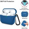 BONGEEK AirPods Pro Case Cover,Soft Silicone Protective Cases Cover Skin for Apple AirPod Pro 2 Charging Case Keychain Front LED Visible,Blue - 4 of 4