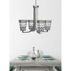 Toltec Lighting Apollo 4 - Light Chandelier in  Graphite with 5" Square Pewter Art Glass Shade - 3 of 4