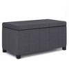 CAVINAS Faux Leather Storage Ottoman Bench,Ottoman with Stitched Design and Nailhead Trim for Living Room,Bedroom - 2 of 4