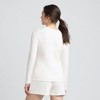 Lands' End Women's Cozy Brushed Rib 2 Piece Pajama Set - Long Sleeve Top and Shorts - 2 of 4