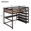 NicBex Full/Twin Loft Bed with Shelves and Under-bed Desk for Kids Teens Adults - 3 of 4