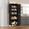 71" Farmhouse Tall Storage Cabinet, Adjustable Shelves & 4 Doors - Bathroom Pantry Organizer for Kitchen, Dining Room and office - 3 of 4