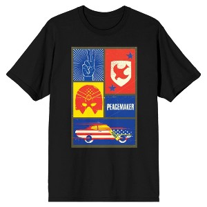 Peacemaker Collage Art Men's Black T-shirt - 1 of 1