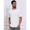 INSPIRE CHIC Men's Short Sleeve Crew Neck Summer Casual Jacquard Knitted T-Shirts - 4 of 4