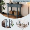 KIGFTSOD Elegant Retro Console Table - Curved Design, Smooth Glaze, Ideal for Entryways, Living & Hallway Decor - 4 of 4