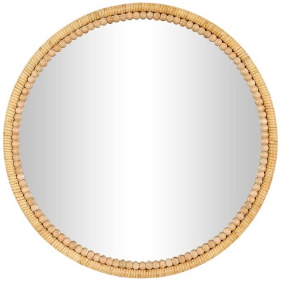 24x24 Wood Wrapped Wall Mirror With Beaded Frame Brown Olivia May   GUEST 403f9796 A035 40fc 937d Cb7761bf5d59