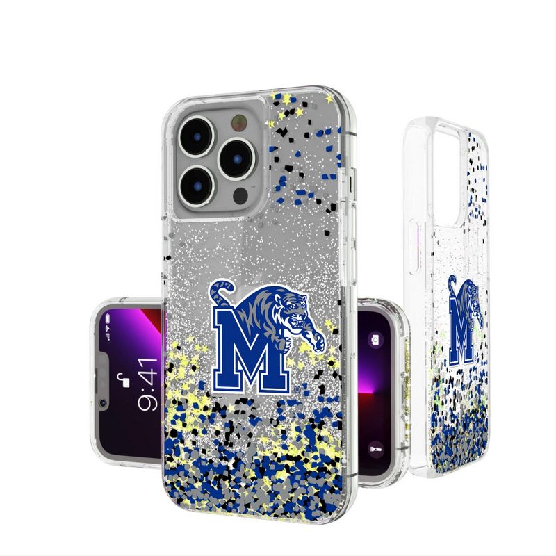 Keyscaper Memphis Tigers Confetti Glitter Phone Case, 1 of 2