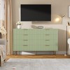 Fluted 8 Drawer Storage Dresser, Tall Modern Chest with Ample Deep Drawers and Wide Top, Wooden Organizer for Living Room, Hallway - 4 of 4