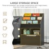 Vynxaria Kids Bookcase - Multi-Shelf Rack Organizer with Storage Drawer for Books and Toys in Brown for Playroom - 4 of 4