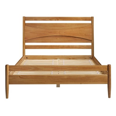 Mid-Century Modern Solid Wood Queen Bed Frame - Saracina Home