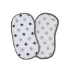 Bacati - Moroccan Tiles Blue/Gray Muslin 4 pc set of Bibs & Burp Cloths Set - 3 of 4
