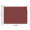 vidaXL Brown Patio Retractable Side Awning - UV and Water Resistant Outdoor Privacy Screen Durable with PU Coated Fabric and Powder Coated Steel Cover - 4 of 4