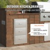 VEVOR Outdoor Kitchen Drawers 16\" W x 28.5\" H x 20.5\" D, Flush Mount Triple Access BBQ Drawers Stainless Steel with Handle, Silver - 3 of 4