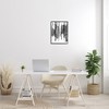 Stupell Industries Vertical Black Ink Strokes Abstract Watercolor Over White Framed Giclee Art - 2 of 4
