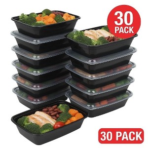 Meal Prep Containers W/Lids -Square Food Storage  BPA-Free Stackable  Microwave  Freezer & Dishwasher Safe  Reusable Lunch Bento Box - 1 of 4