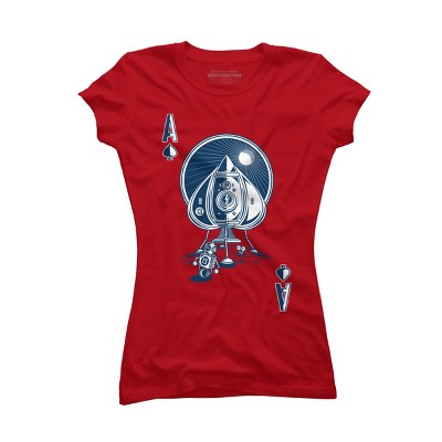Junior's Design By Humans Ace Of Spaces By StevenToang T-Shirt